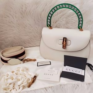 Gucci, White Crystal-embellished Perspex-handle Le